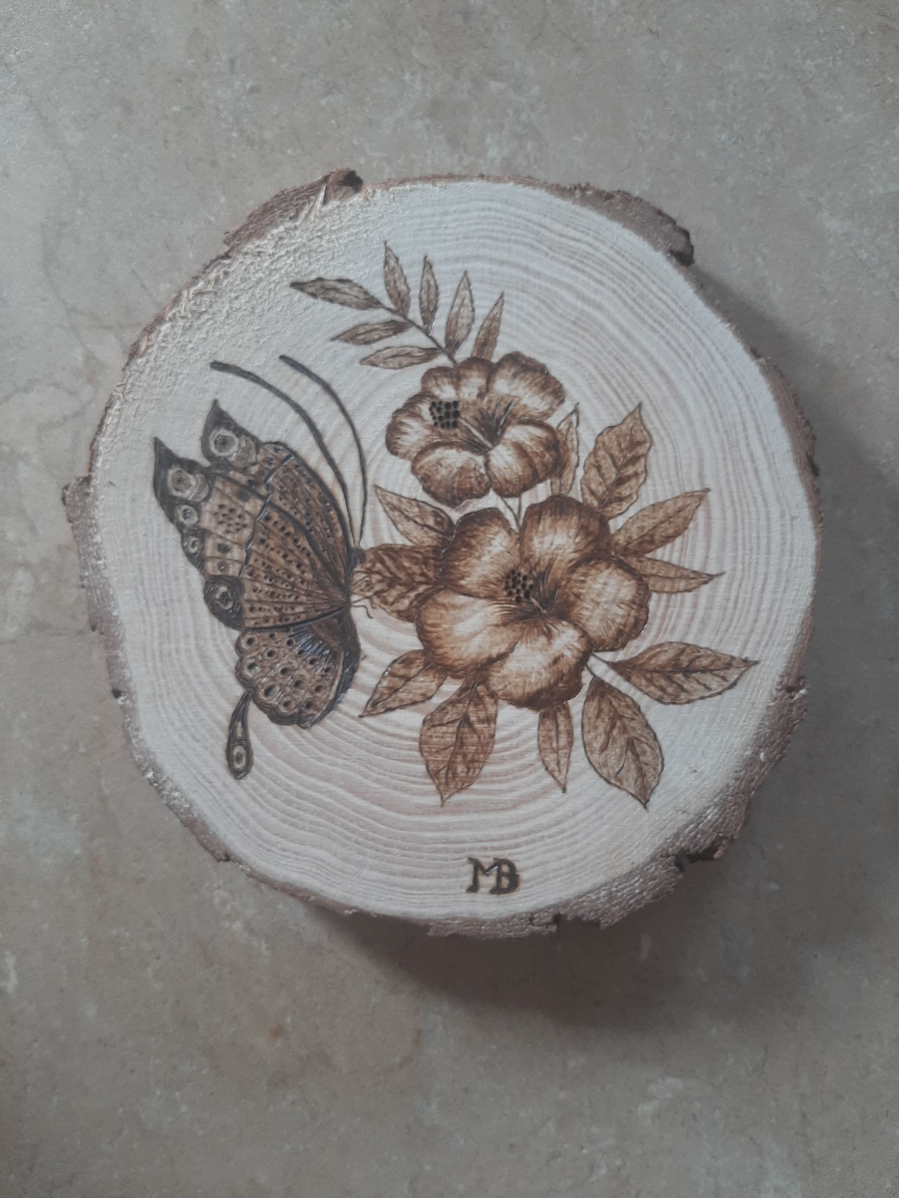Papillon et fleurs 