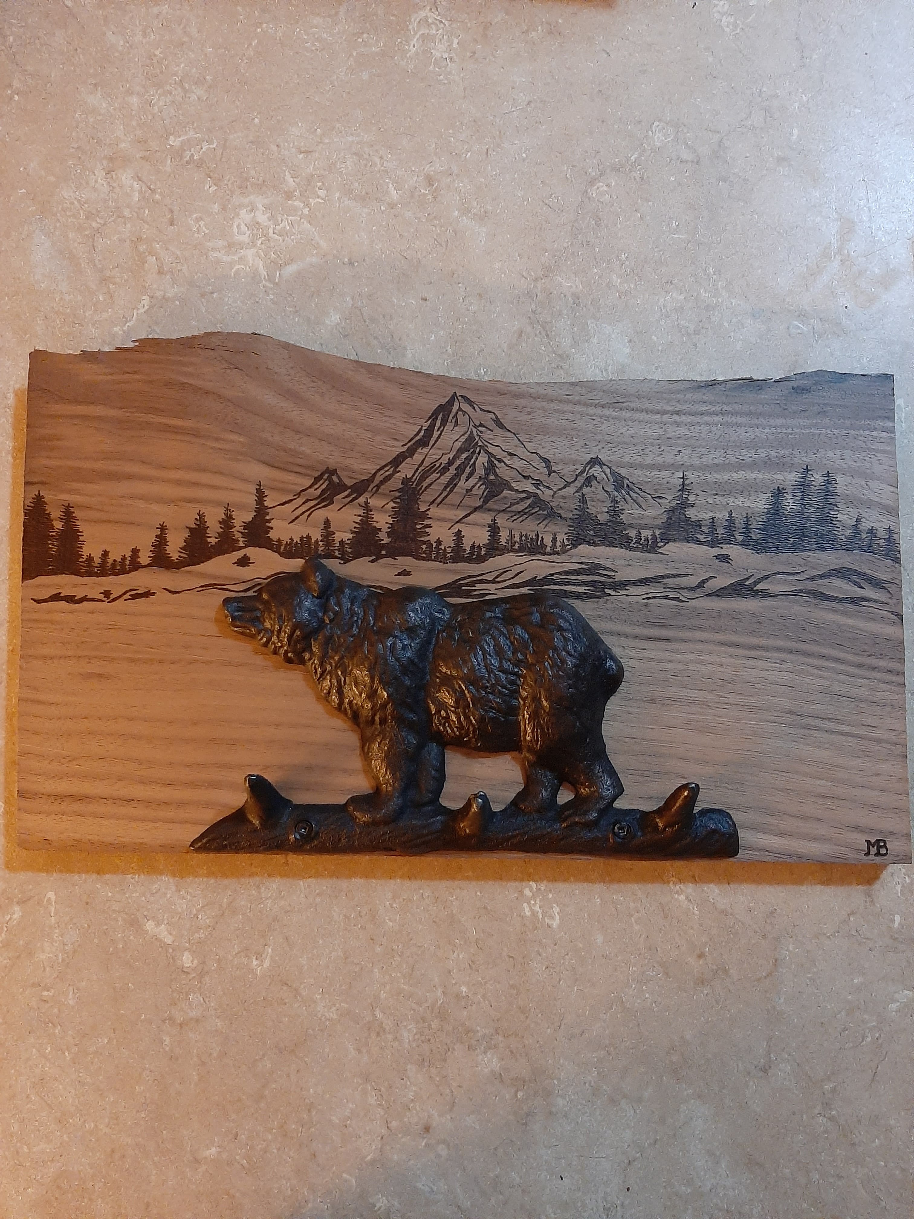 Support à clés Ours/Montagnes